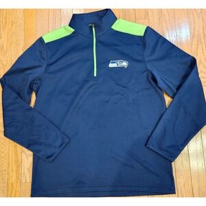 Seattle Seahawks NFL Apparel 1/4 Zip L Men's  NFC Champs Superbowl 12th Man
